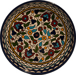 Terra Rossa - Multicoloured bowl with floral design.