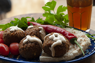 Terra Rossa - Falafel coated in Tahineh