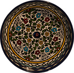Terra Rossa - Multicoloured bowl with floral design.