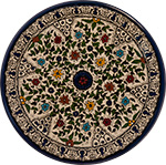 Terra Rossa - Multicoloured plate with floral design.