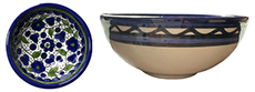 Terra Rossa Palestinian Blue and Green Dipping Pot