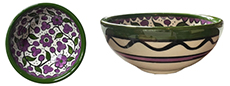 Terra Rossa Palestinian Green and Purple Dipping Pot
