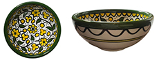 Terra Rossa Palestinian Green and Yellow Dipping Pot