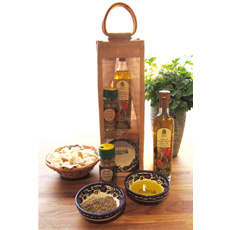 Terra Rossa Basil Oil Dipping Kit with Zaatar